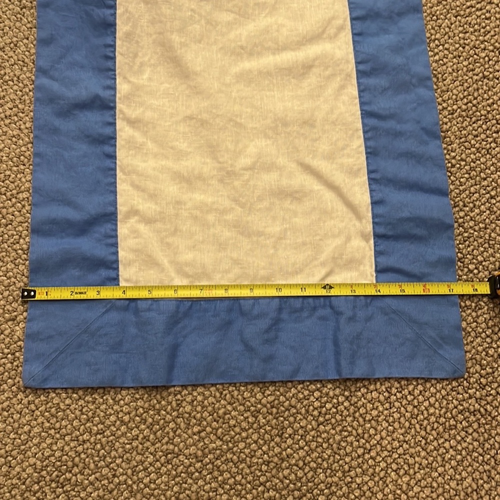 Pottery Barn Blue and White Table Runner, 102" Long - Picture 5 of 8